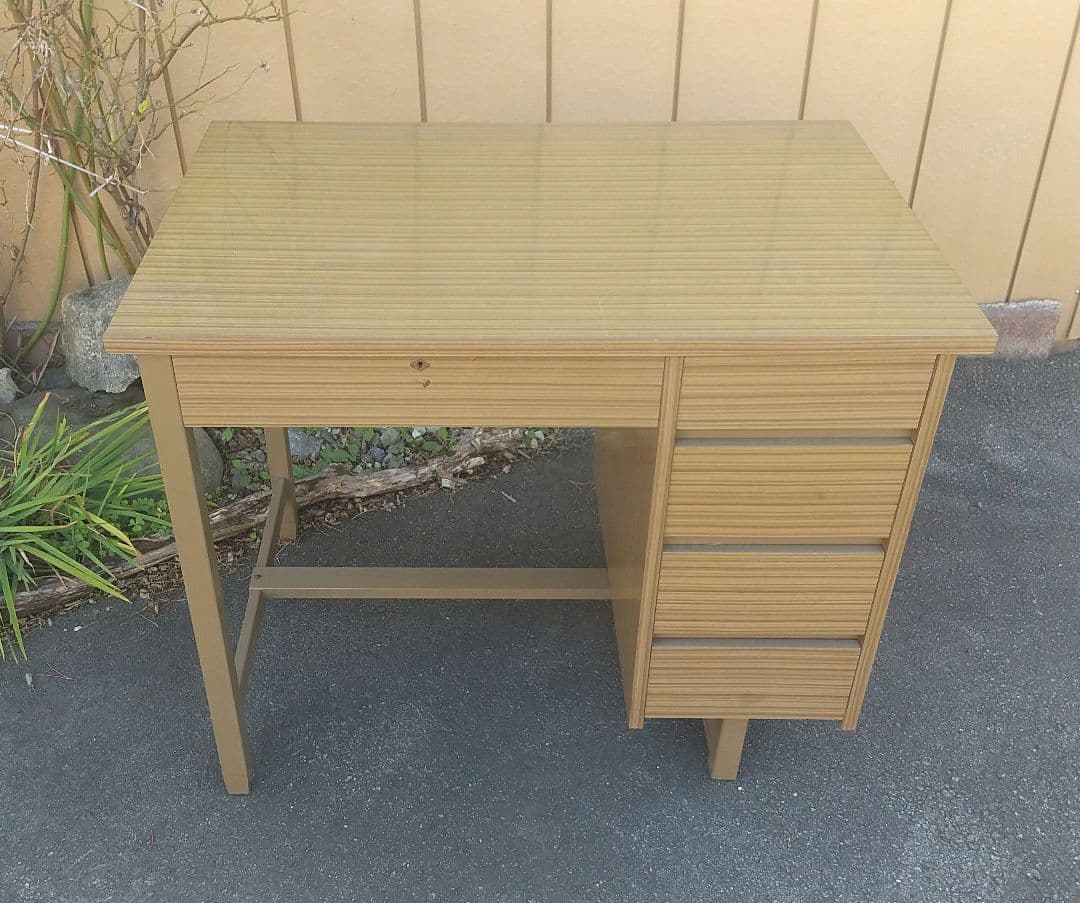 【アンティーク】木製 学習机 机 レトロ デスク 勉強机