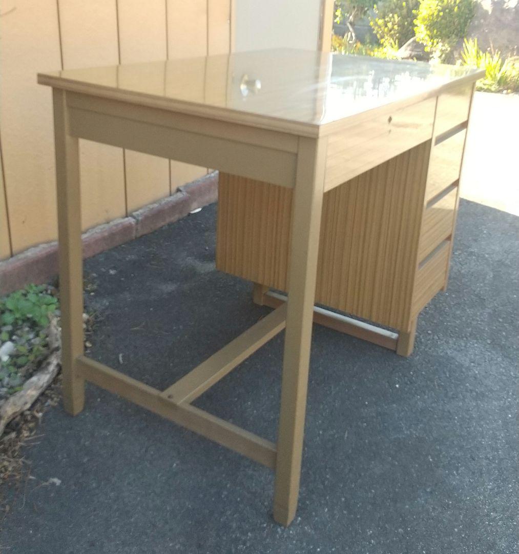 【アンティーク】木製 学習机 机 レトロ デスク 勉強机