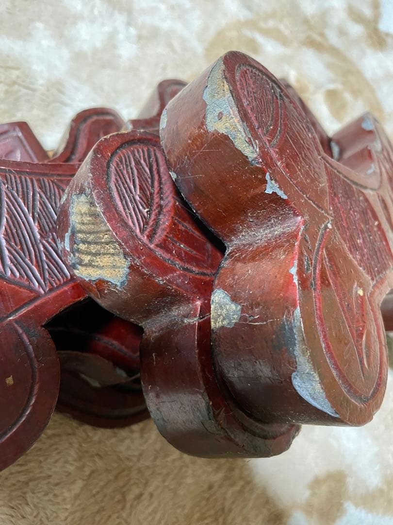 【再値下げ！】鎌倉彫 ちゃぶ台 昭和レトロ