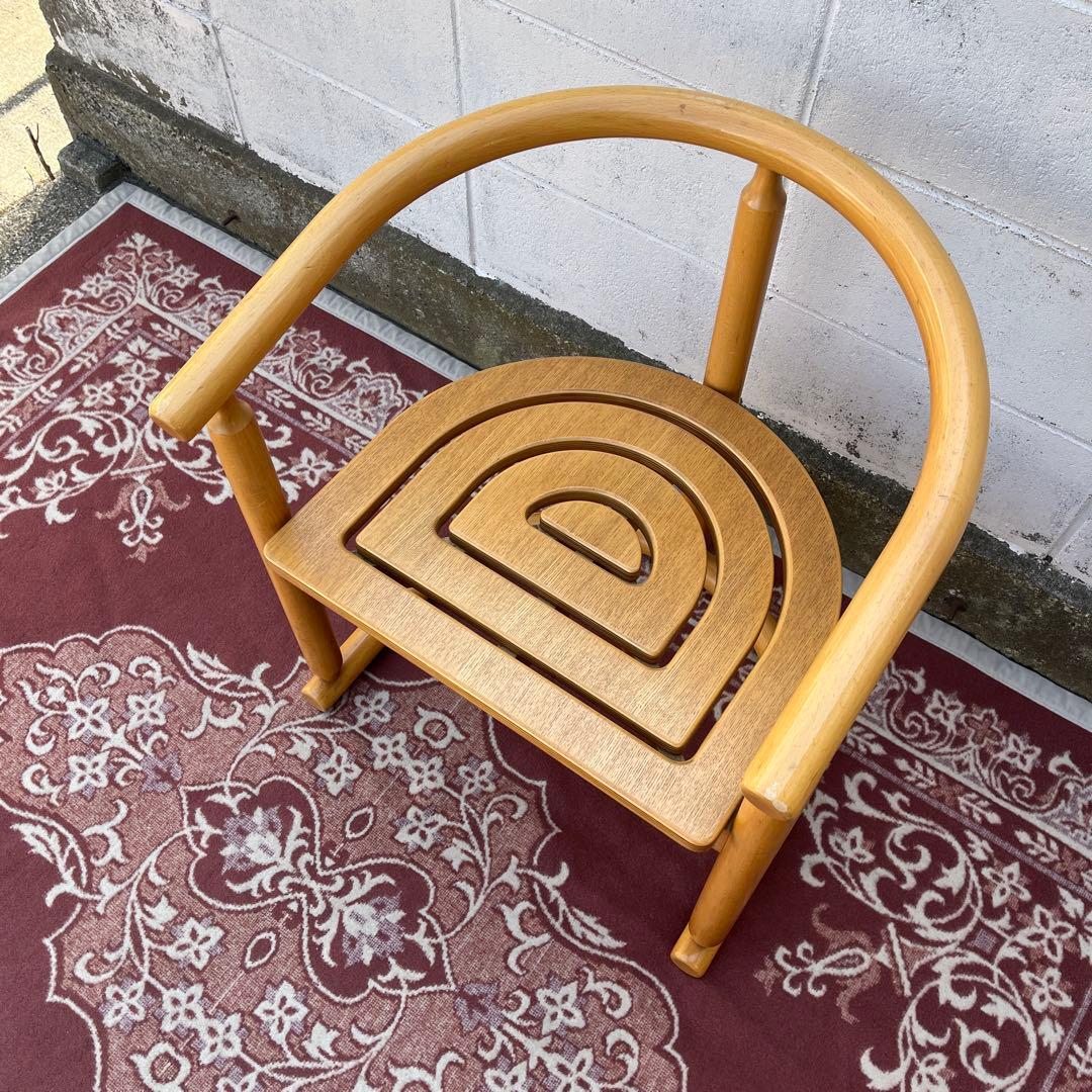 古家具ビンテージ品◾️National 木製家具 アームチェア 木製チェア