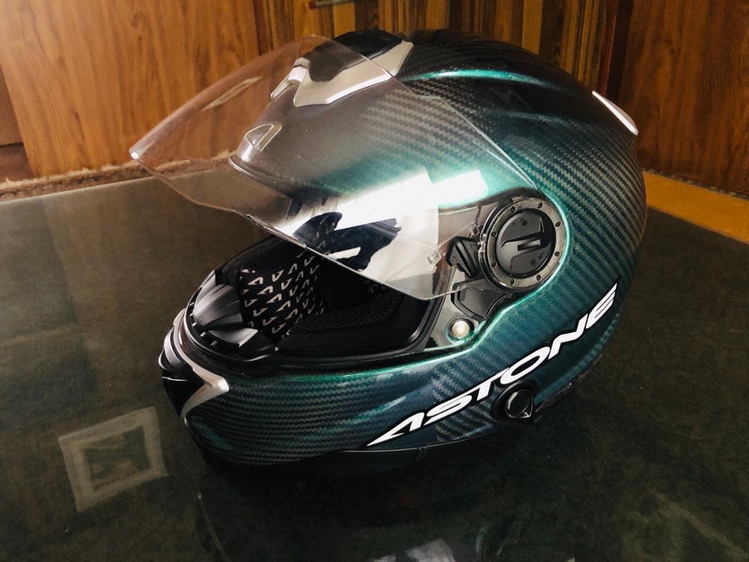 ASTONE フルフェイスヘルメット カーボン調