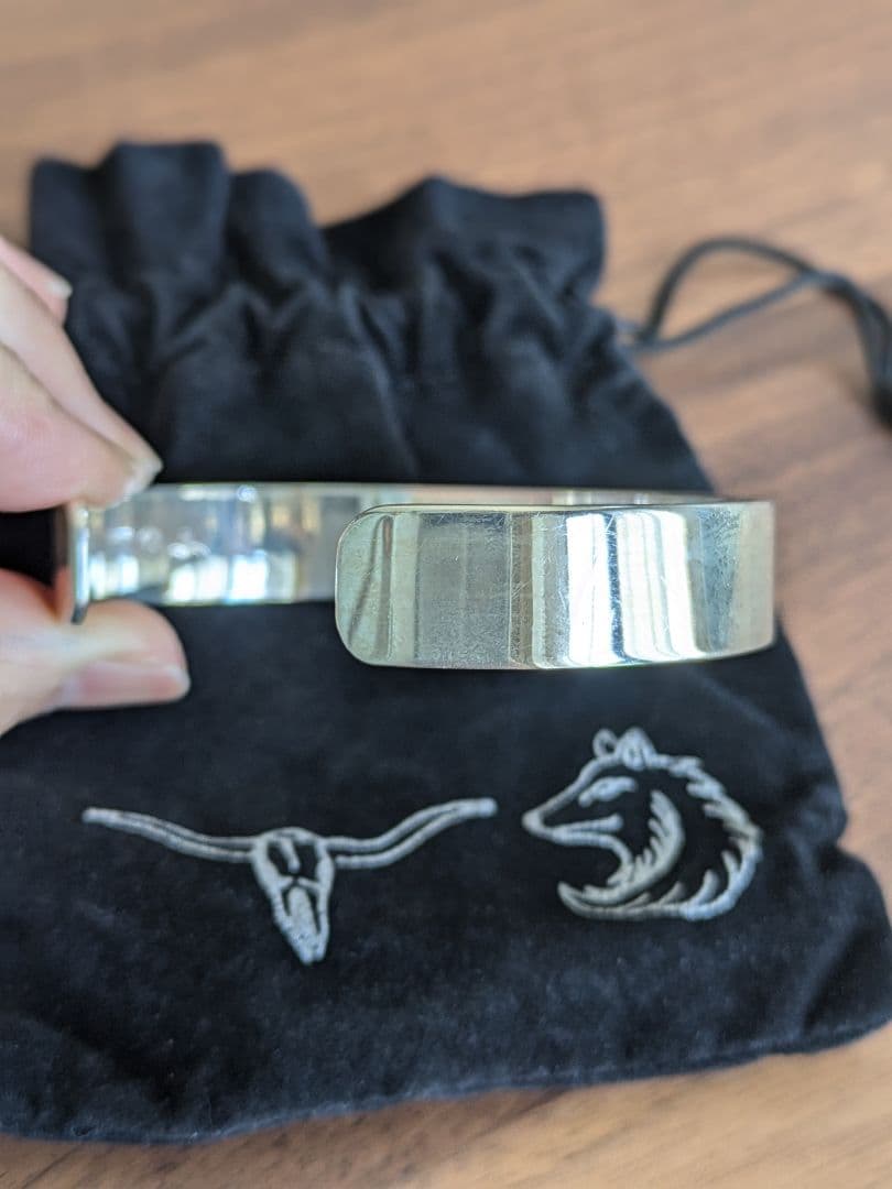 tady&king　 銀縄ターコイズバングル　Lサイズ