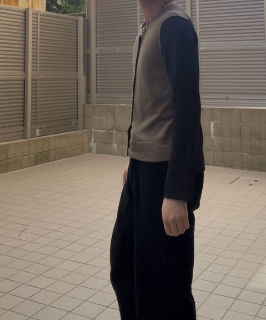 コムコム　切り替　カーディガン