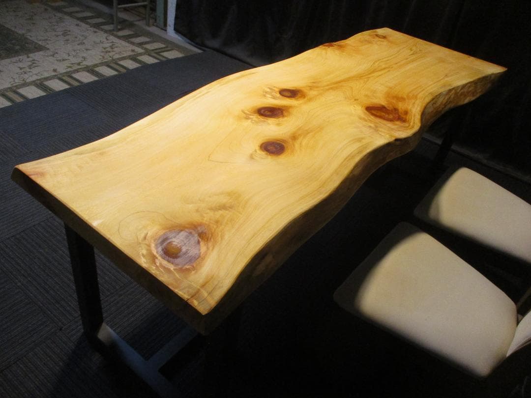 # 890■　檜　ヒノキ　テーブル　ローテーブル　ダイニング　カウンター　一枚板
