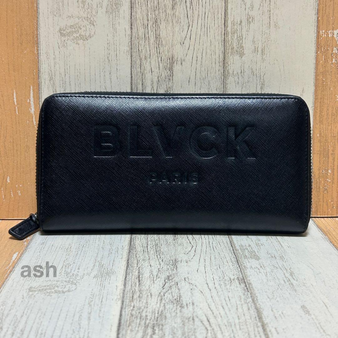 【BLVCK PARIS】ブラックパリ　長財布　ブラック　レザー　ロゴ