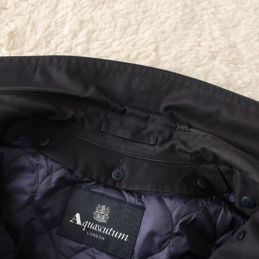 アクアスキュータム トレンチコート ロング ベルト キルティングライナー 8