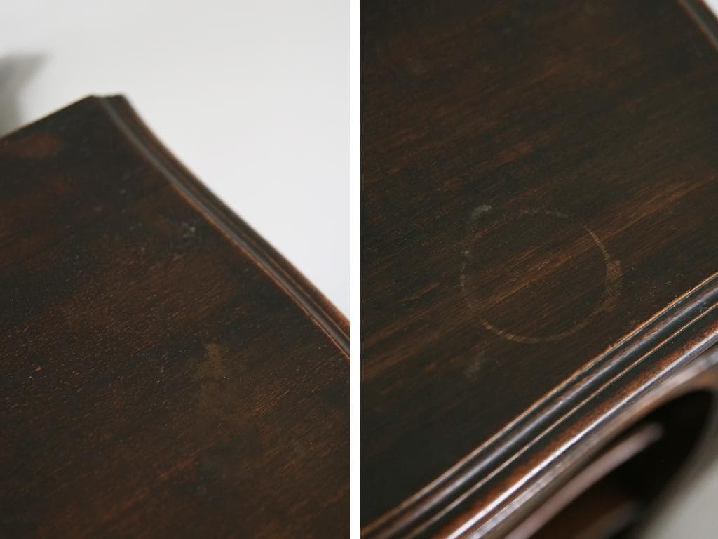 フランスアンティーク猫脚ブックシェルフ/木製本棚/飾り棚/食器棚(90-232)