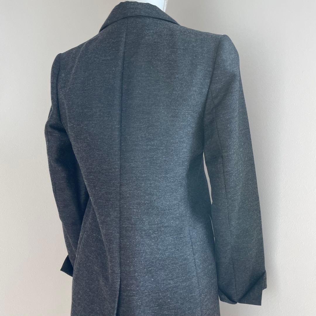 【未使用級】アクアスキュータム グレー チェスターコート ウール混合　S