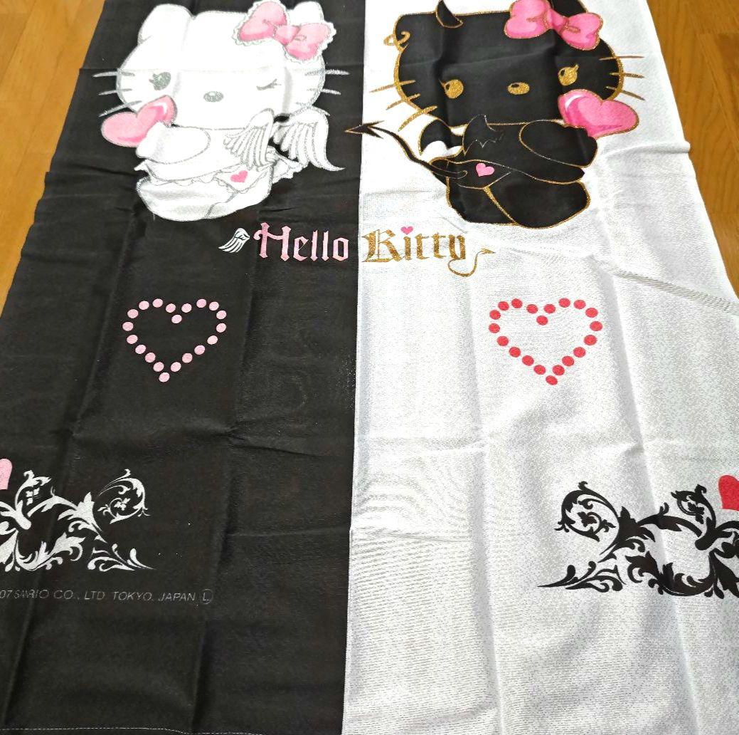 天使＆小悪魔キティ 暖簾 のれん 2007年 平成レトロ 新品未使用 激レア♪