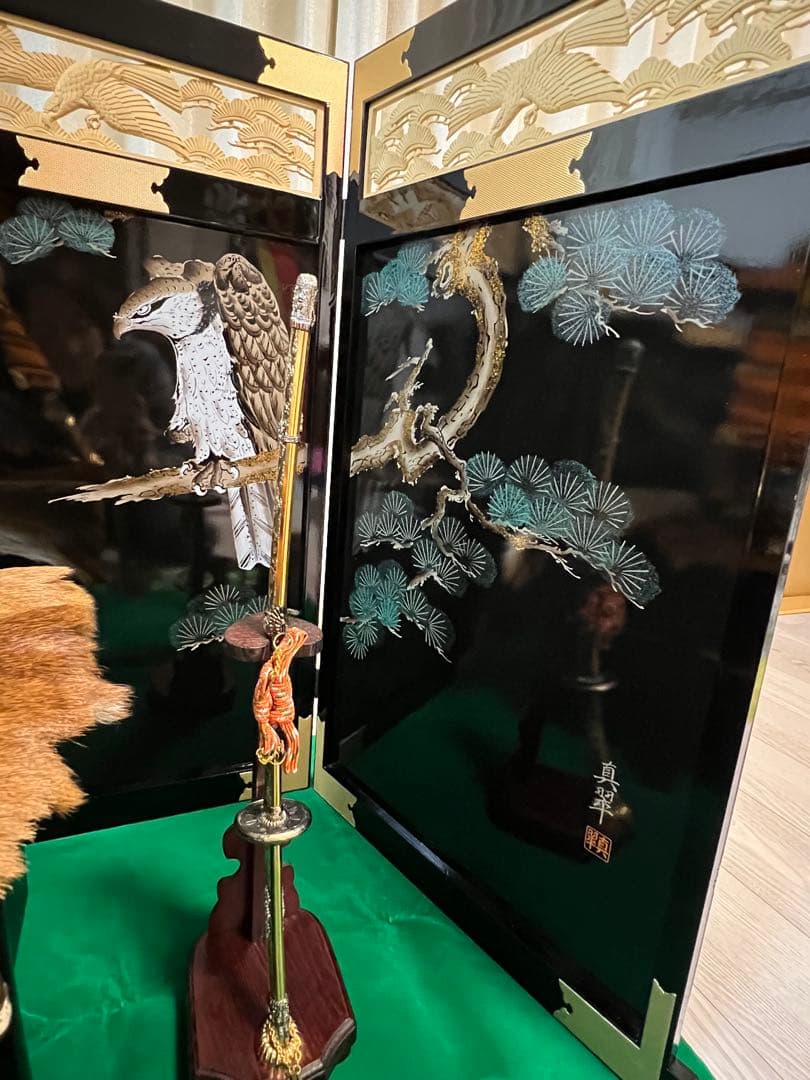 【美品】【昭和レトロ】　☆光玉作☆ 端午の節句☆ 鎧兜平飾りセット売り　①鎧兜