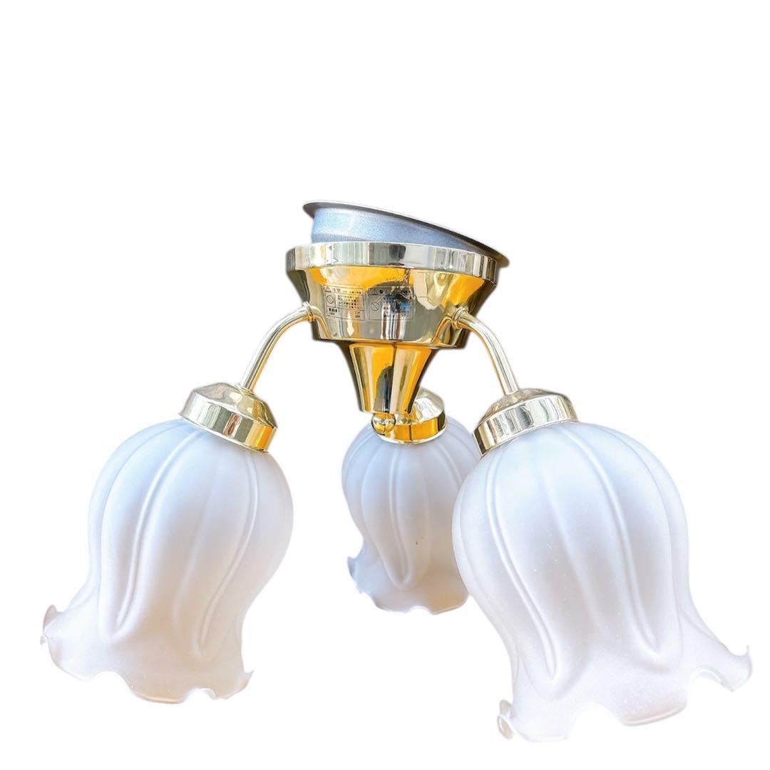 KISHIMAフラワー型 鈴蘭 シャンデリア 3灯　GEM-6882