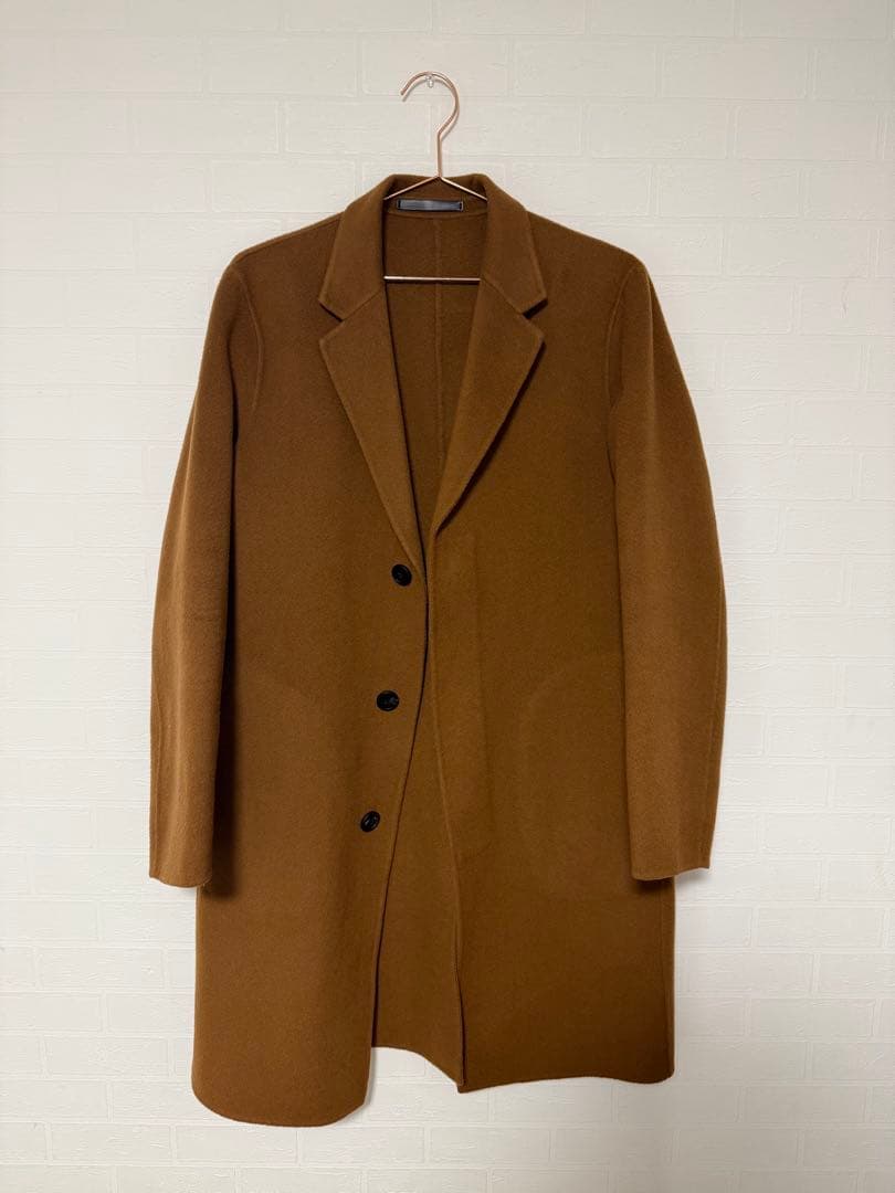 【カシミヤ100%】Theory ブラウン チェスターコート Sサイズ
