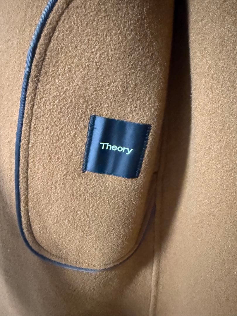 【カシミヤ100%】Theory ブラウン チェスターコート Sサイズ