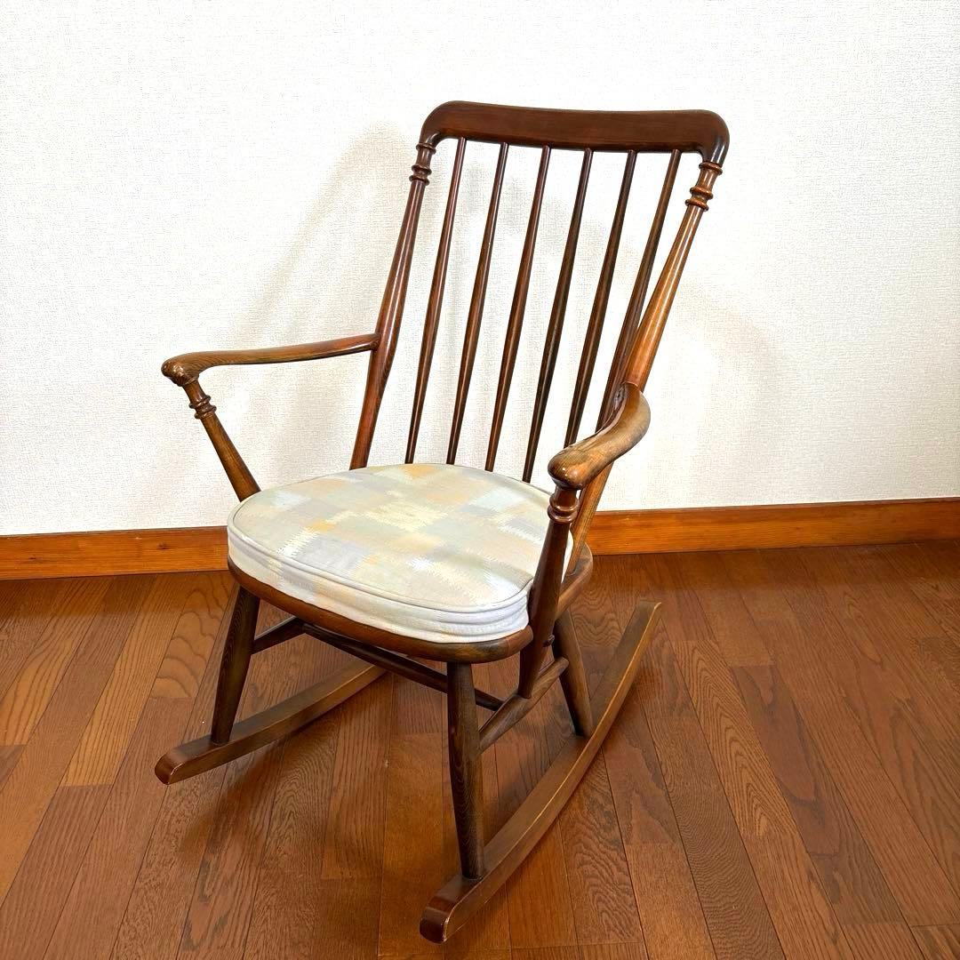 【良品】オールドカリモク ロッキングチェア 希少 ヴィンテージ