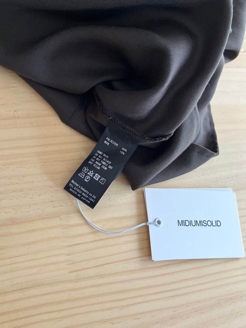 タグあり極美品 MIDIUMISOLID 洗える ワンピース ベルト ポンチョ