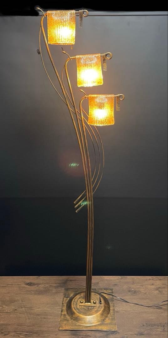 クリンカ　ガラスシェード　フロアスタンドランプ