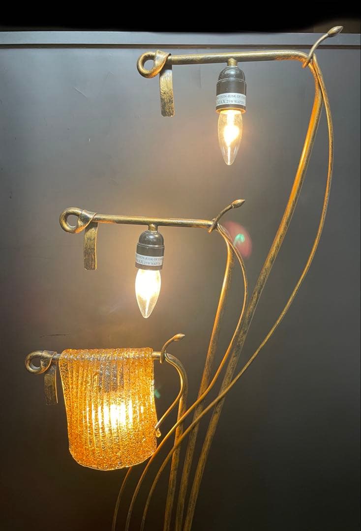 クリンカ　ガラスシェード　フロアスタンドランプ