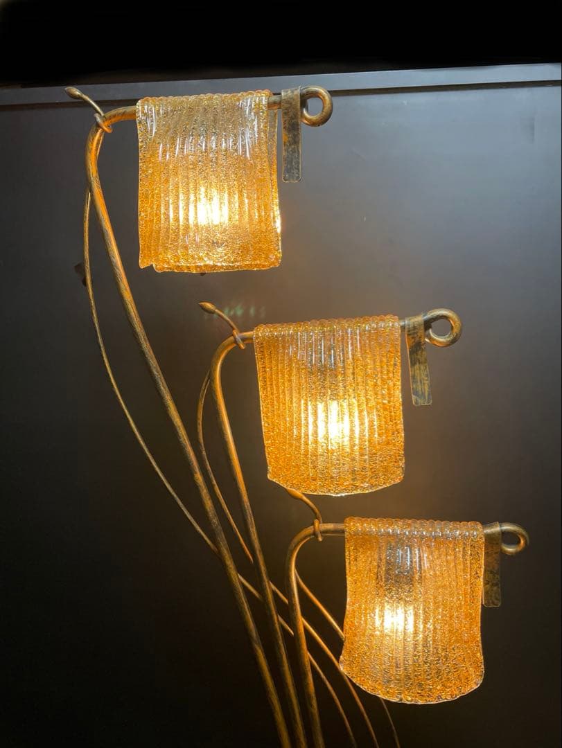 クリンカ　ガラスシェード　フロアスタンドランプ