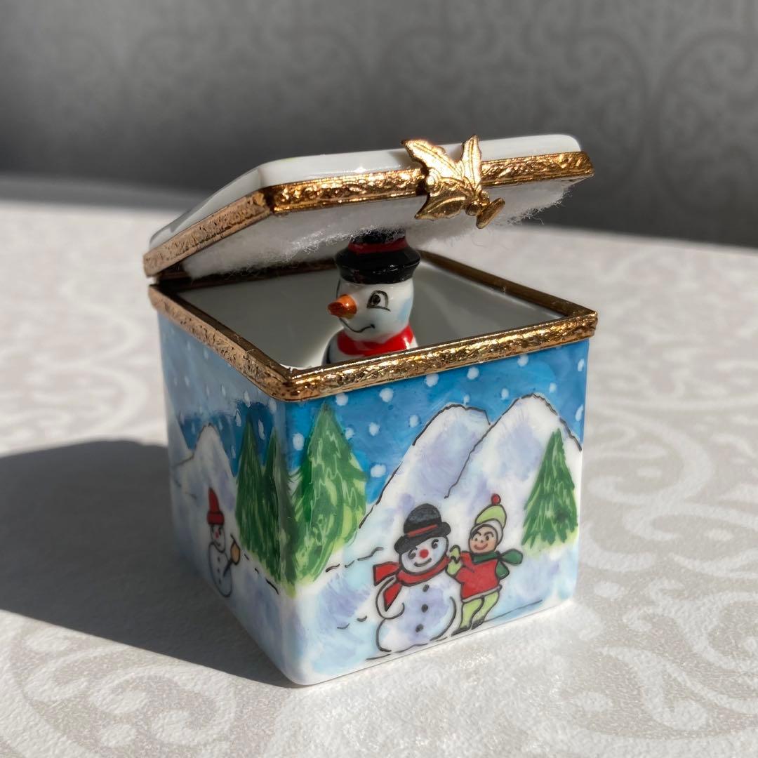 リモージュボックス　クリスマス　man 雪だるま