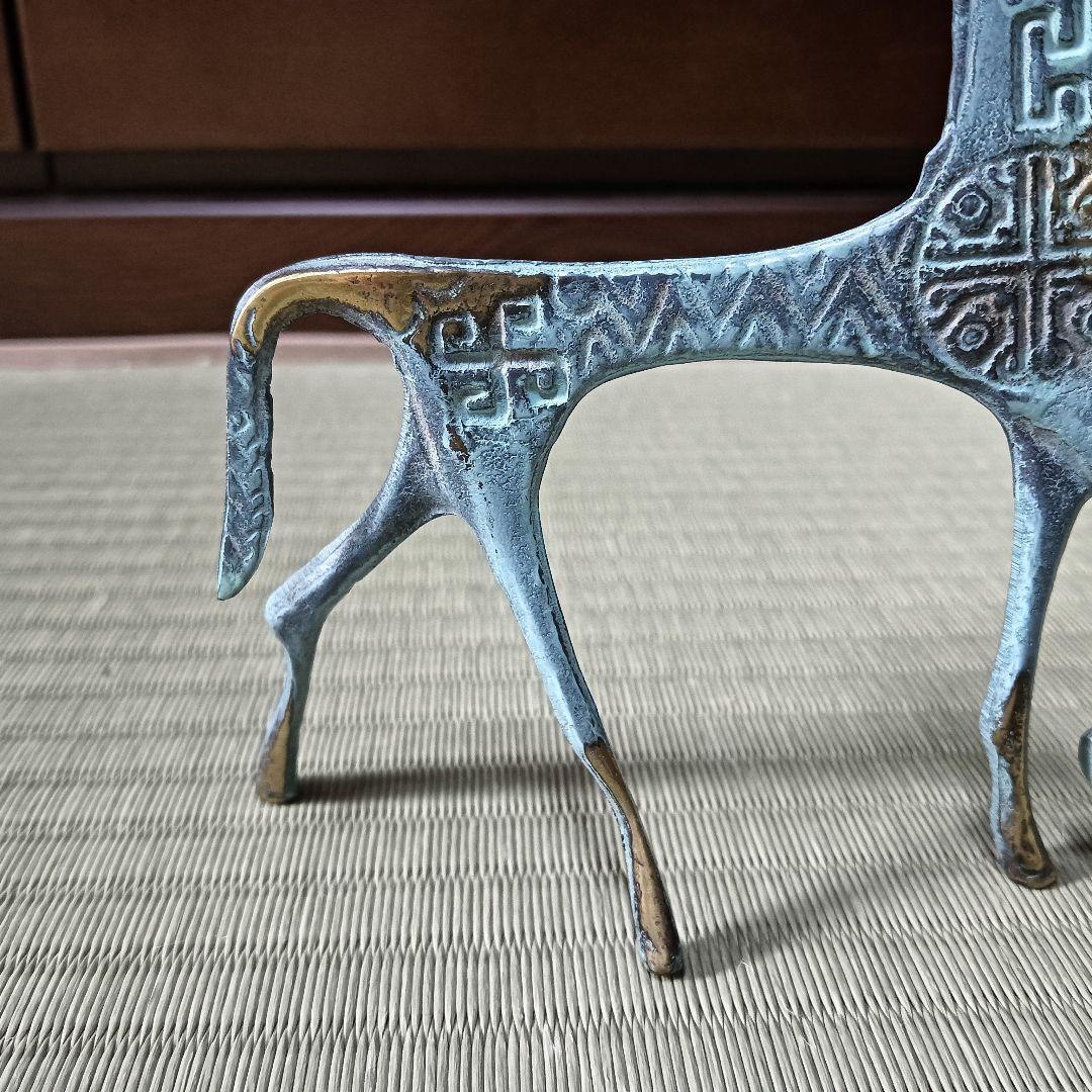 ギリシャ　馬　置物　青銅色