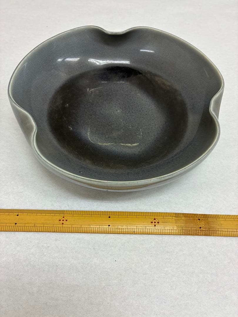 水盤 波型 花器　陶器