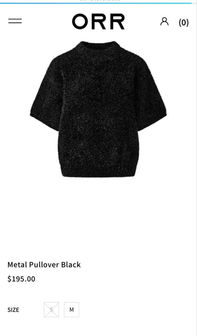 ORR l Pullover Black sサイズ