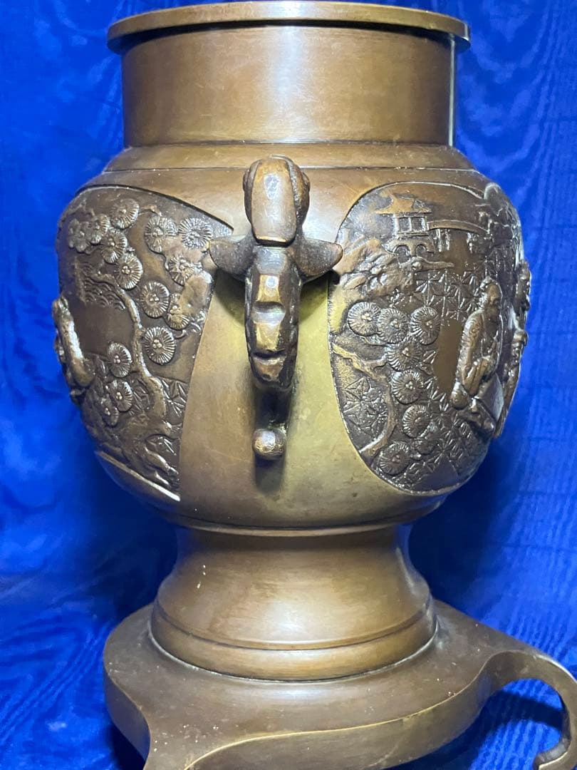 花瓶　花器　真鍮　骨董品　時代物