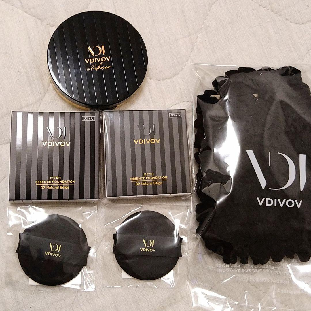 ビディボブメッシュエッセンスファンデ02本品＋レフィル２個＋パフ2枚