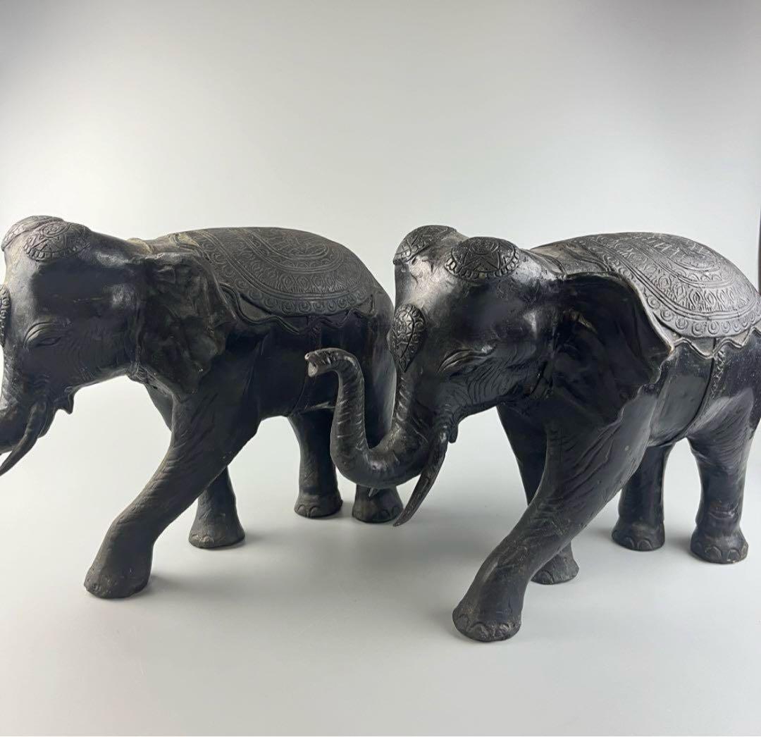 象 ぞう 置物 古美術 約9.9kg、9kg 金属 銅製 置物