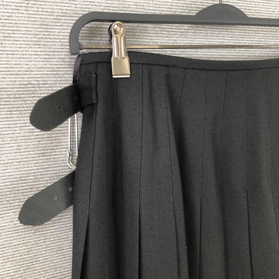 O’NEIL of DUBLIN キルト プリーツ ロングスカート ブラック