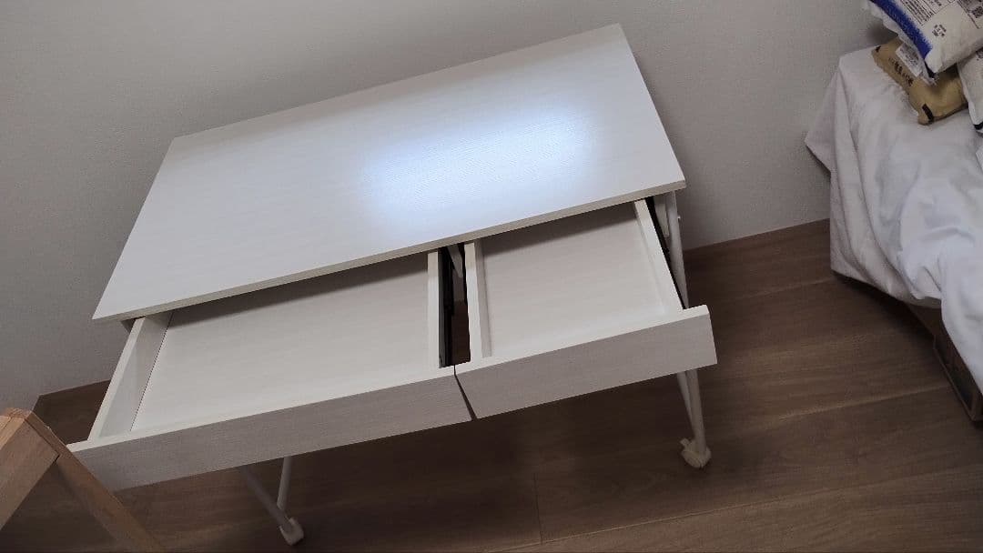 【愛知西三河引取限定】新品　ニトリデスク 引き出し2つ付