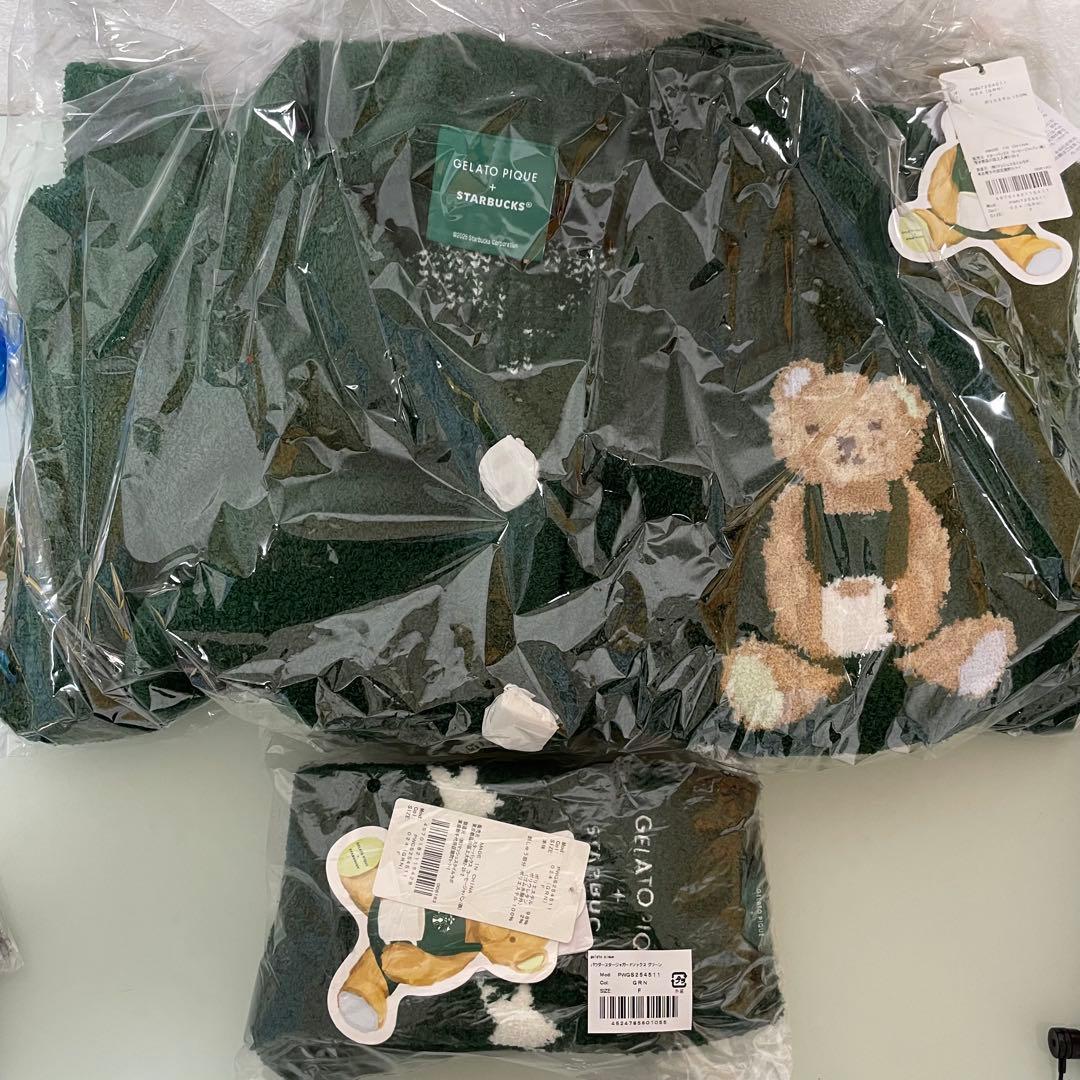 ひ*ろ様 ジェラピケ スタバ カーディガン ソックスセット ジェラートピケ スタ