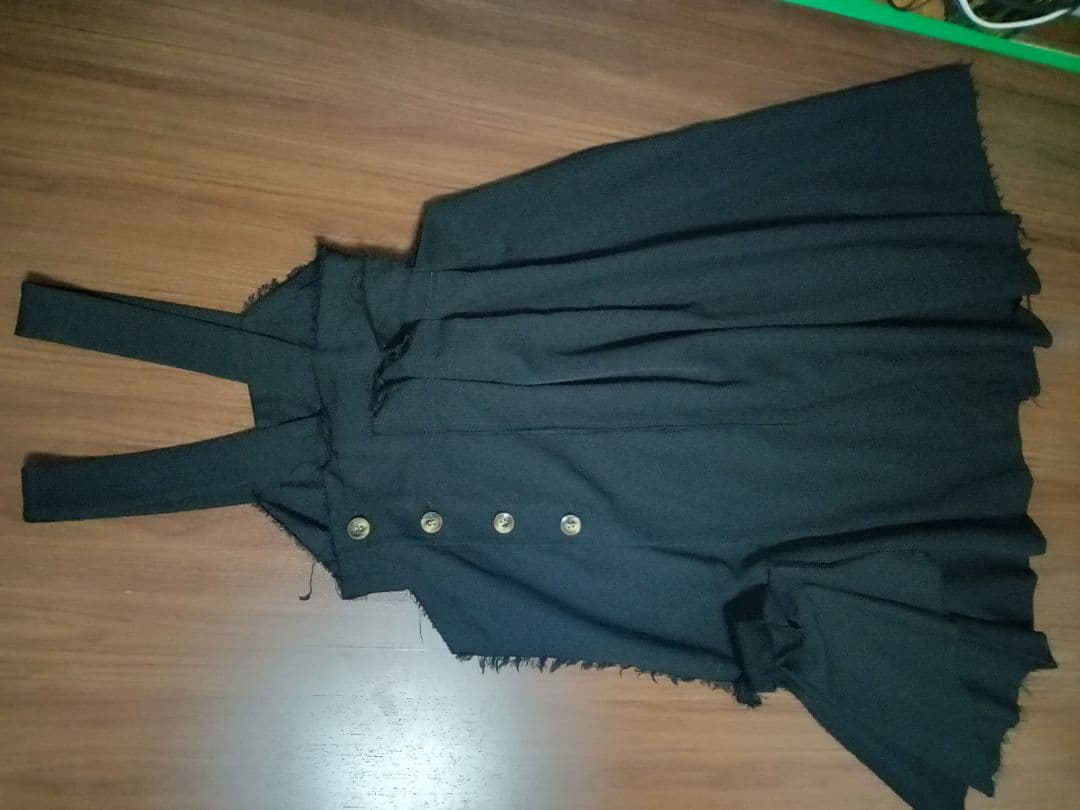 ENFOLD カットオフ　ジャンパースカート　ブラック 36