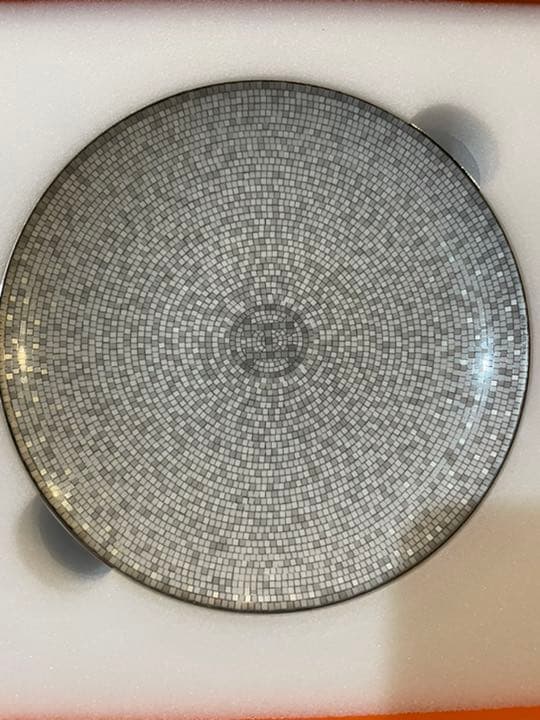 新品 エルメス モザイク プラチナ パンプレート2枚セット