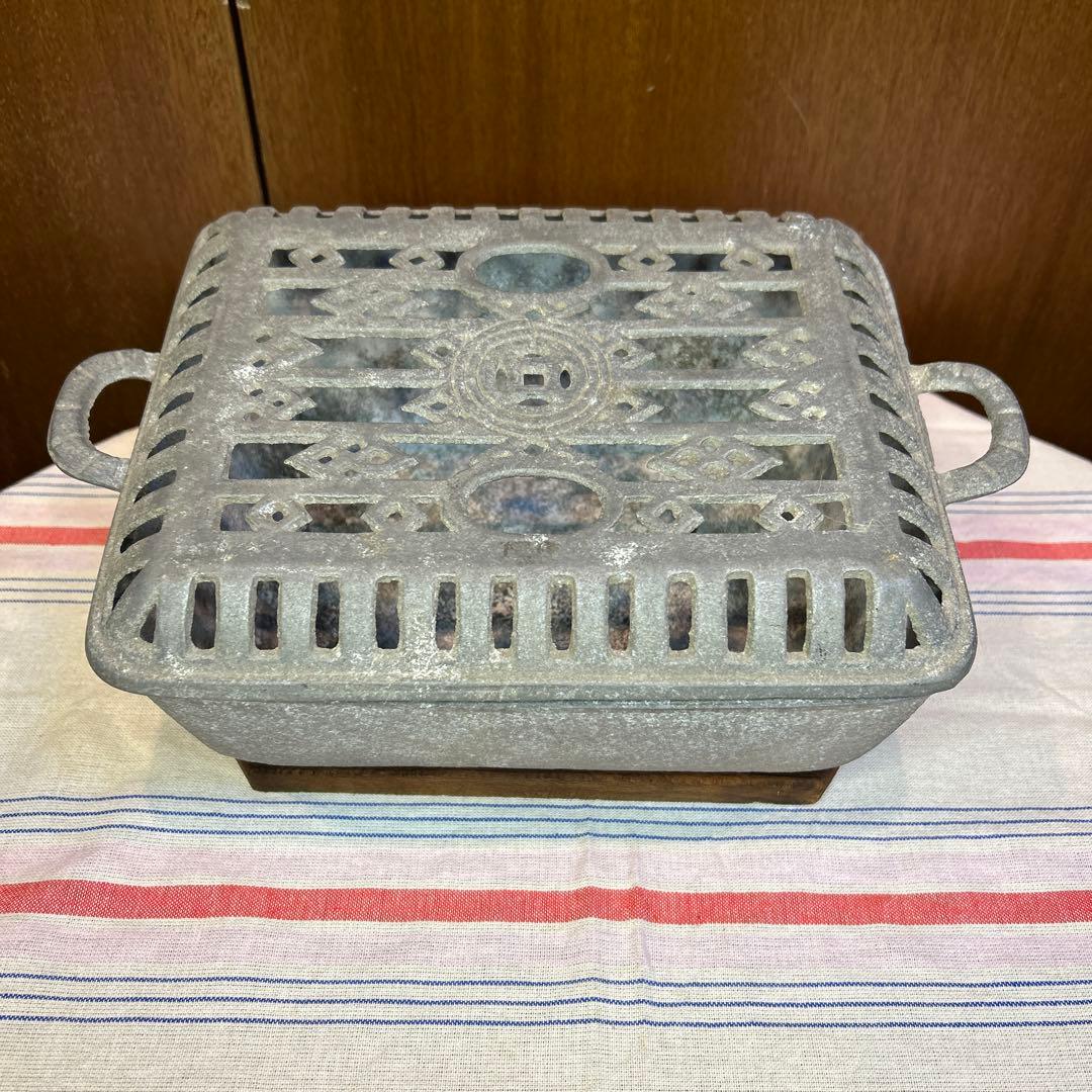 稀少ジャンクガーデン ガーデンオブジェ アンティーク 炭入れ/行火/手あぶり