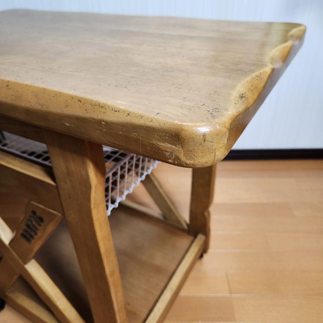カゴ付き karimoku カリモク RUSTIC ルスティック ワゴンテーブル