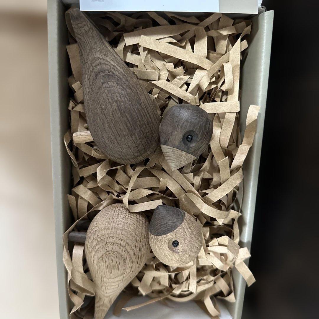 【極美品/箱あり】カイボイスン　ラブバード　ペア　北欧インテリア　木製