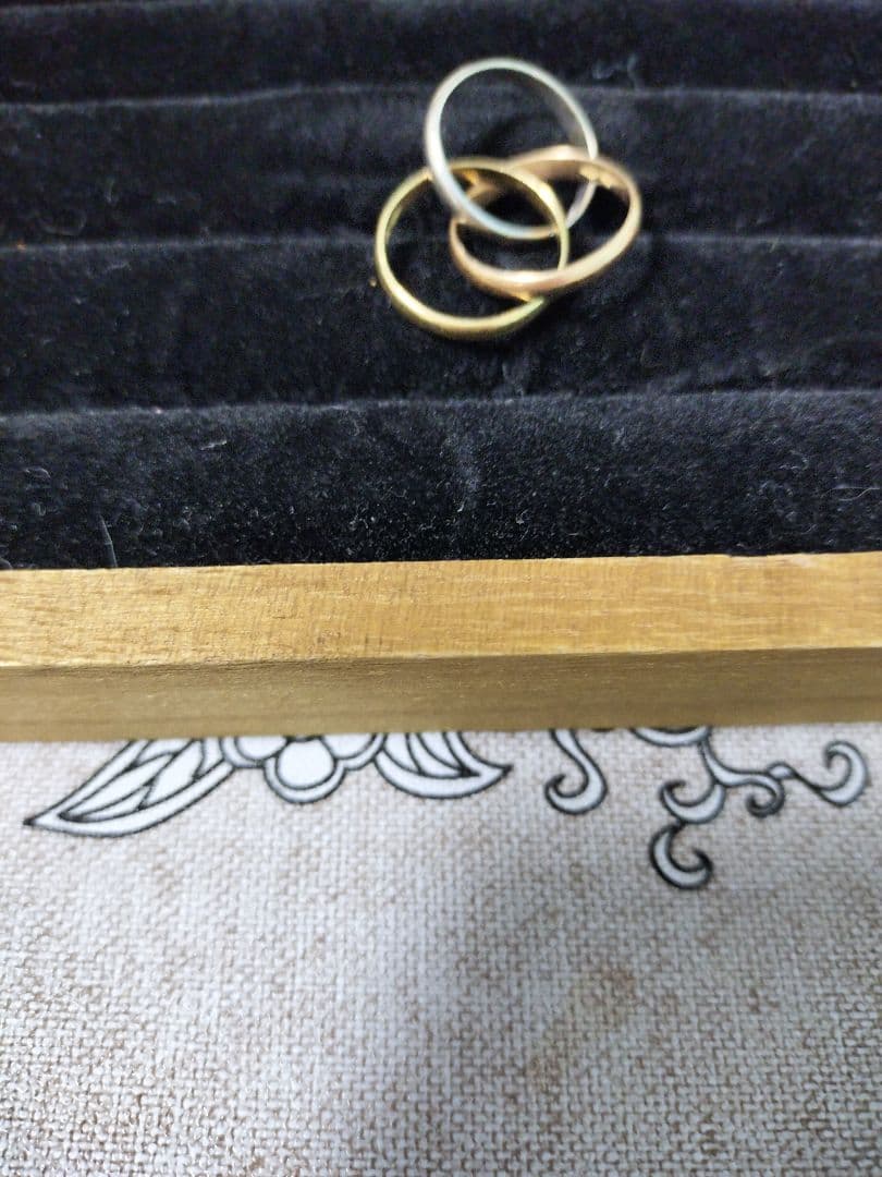 750(k18) スリーカラー 3連リング #6