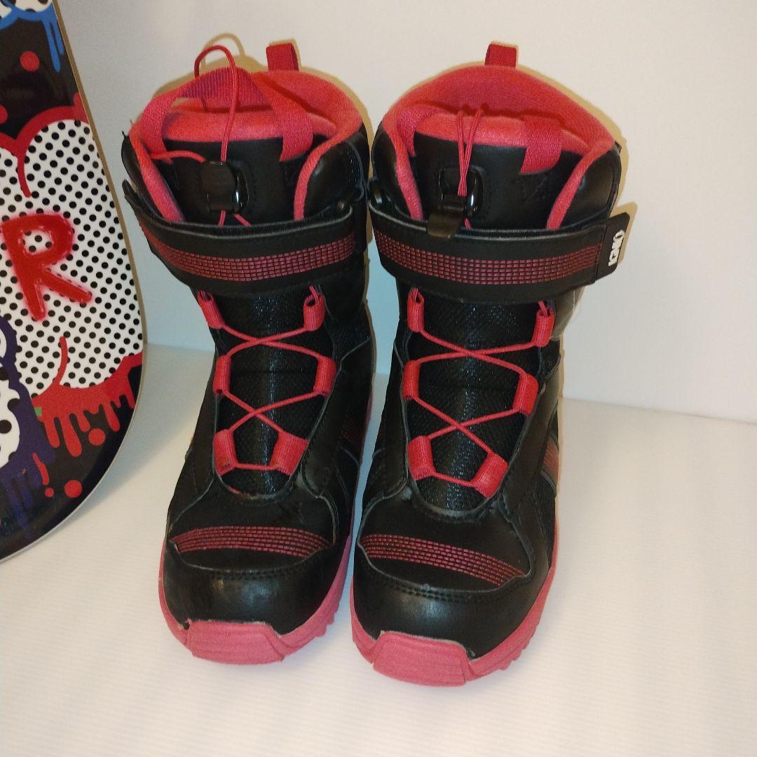 【美品】スノーボード３点セット　ジュニア向け　１３０cm 　２4cm