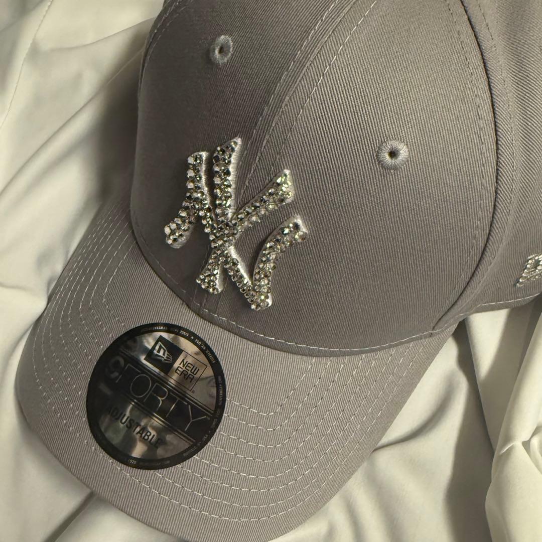 【正規品】NEW ERA 9FORTY グレー デコキャップ