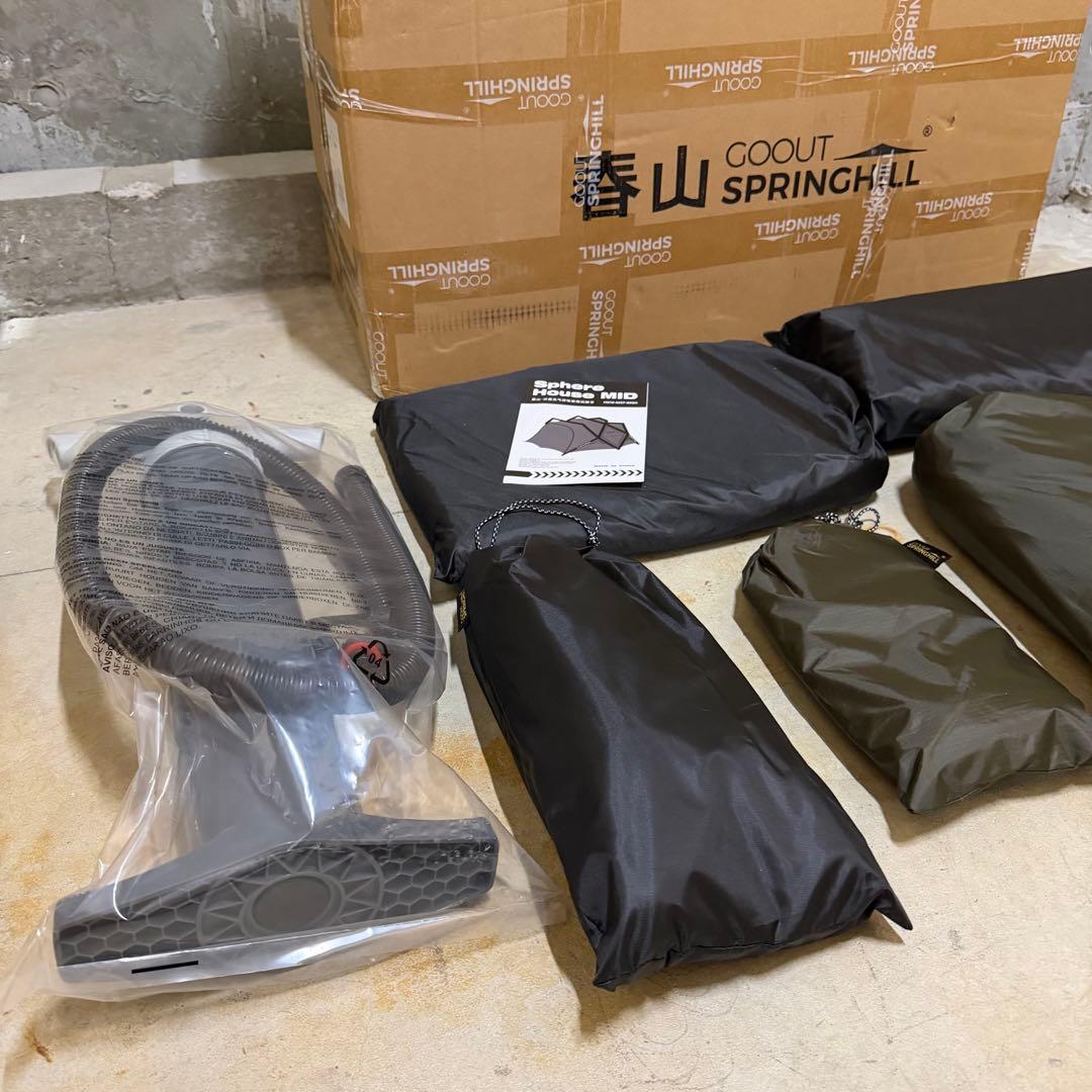 【新品未使用】GOOUTSPRINGHILL　エアドームテント（グリーン）