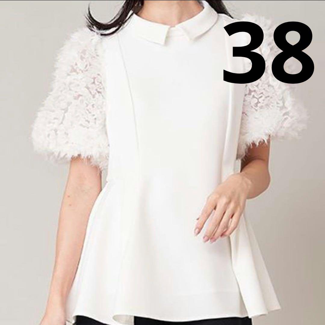限定価格　セルフォード　襟付きブラウス　38 ホワイト