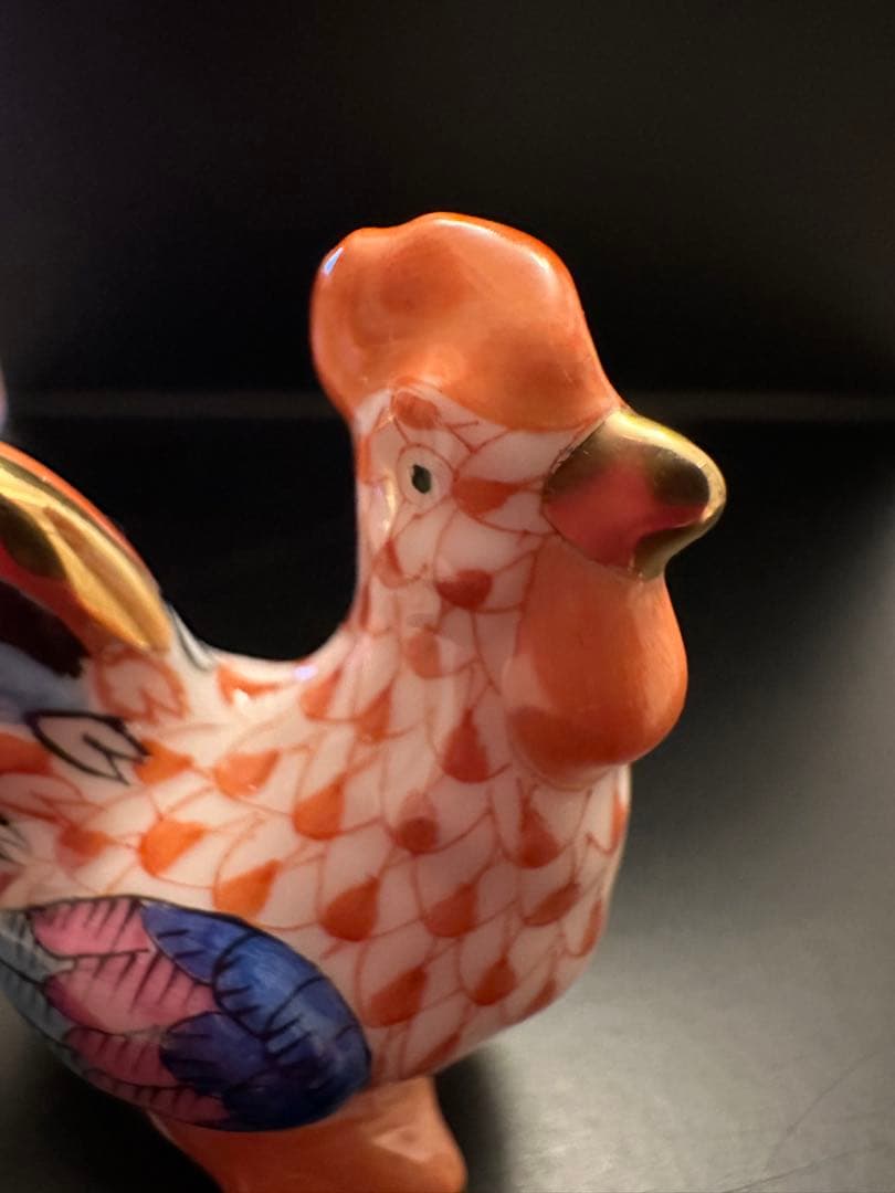 ヘレンド HEREND フィギュリン 鶏 とり 干支 酉 4㎝ 手のひらサイズ