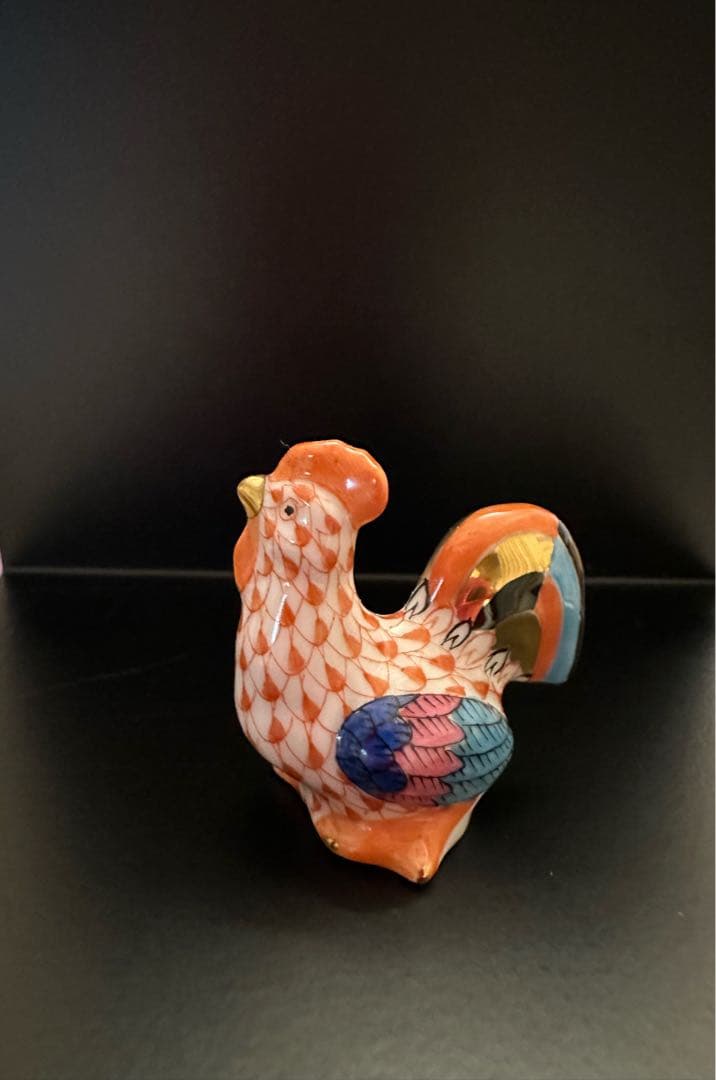 ヘレンド HEREND フィギュリン 鶏 とり 干支 酉 4㎝ 手のひらサイズ