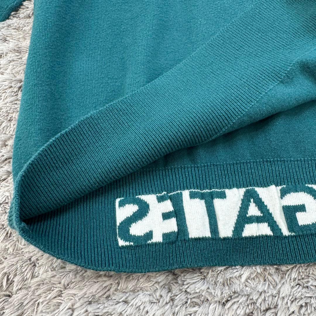 パーリーゲイツ【2】緑系 ロゴ入り タートルネック 長袖ニット 春秋 綿混み