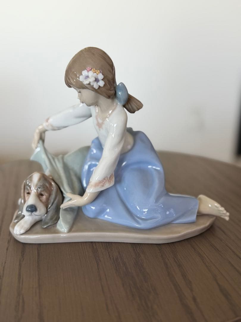 リヤドロLladro 陶器人形 置物　犬の親友　美品