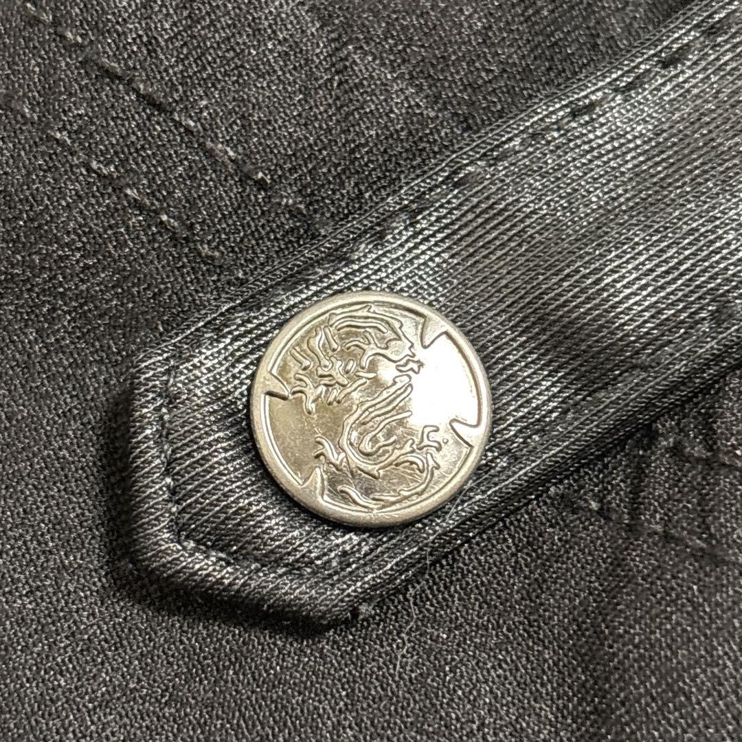 極美品 オッズクローチェ ライダースジャケット ドラゴン刺繍 ジップジャケット