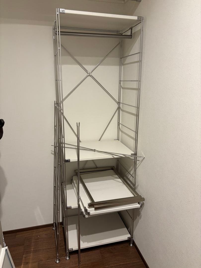 無印良品スチールラック シルバー 3段 パーツあり