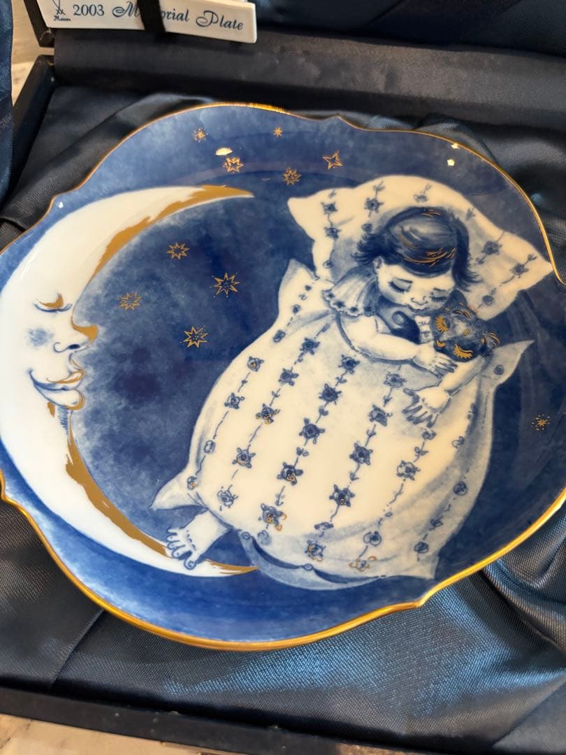 希少　新品未使用　マイセン 2003年 メモリアルプレート 眠れよい子よ