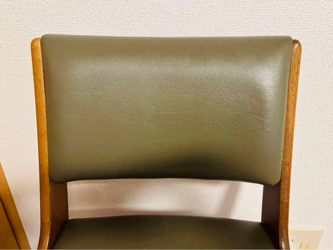 極美品✨浜本工芸 木製オーク材フレーム×本革レザー キャスター付き デスクチェア